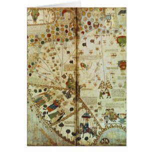 Détail d'une carte catalanne du monde