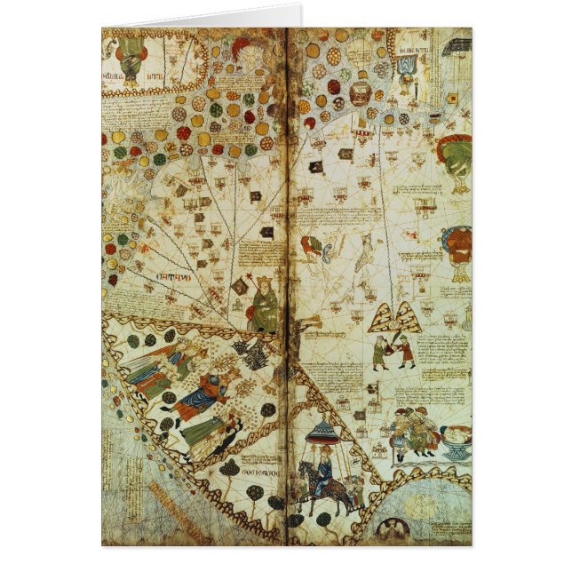 Détail d'une carte catalanne du monde (Devant)