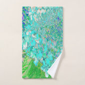 Détail élégant d'hydrangea Aqua et Green Limelight (Serviette à main)