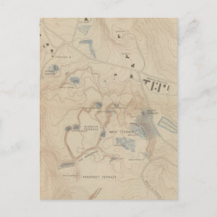 Detail Map van Mammoth Hot Springs Briefkaart