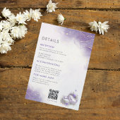Détail moderne de la Faire-part de mariage Lilac