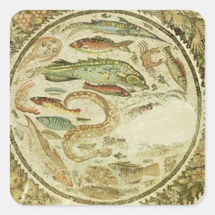 Detail of fish, the Four Seasons, from Vega Baja Vierkante Sticker