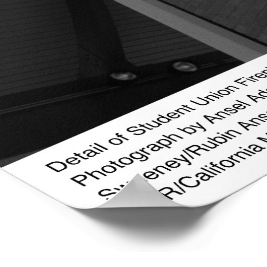 Detail of Student Union Fireplace, UCR, 1966 Poster (Hoek)