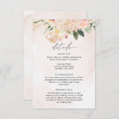 Detail Peony en Gold Flowers Informatiekaartje (Voorkant / Achterkant)