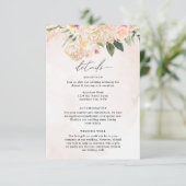 Detail Peony en Gold Flowers Informatiekaartje (Staand voorkant)