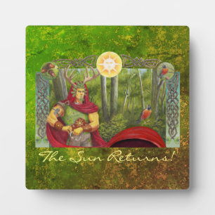 Detail Portret van de Keltische Oak King Fotoplaat