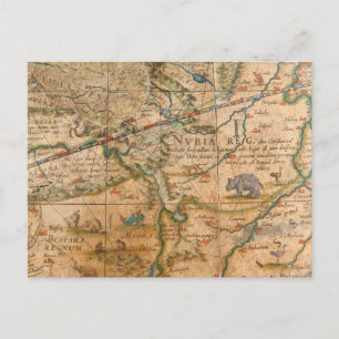 Detail van Afrika van een Wereldbol Briefkaart
