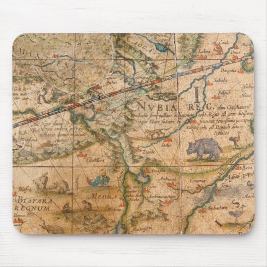 Detail van Afrika van een Wereldbol Muismat (Voorkant)