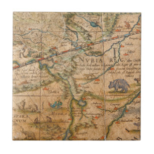 Detail van Afrika van een Wereldbol Tegeltje
