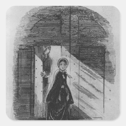 Detail van Amy Dorrit Vierkante Sticker (Voorkant)