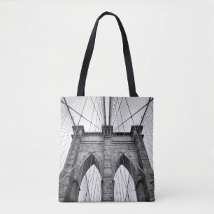 Detail van Brooklyn Bridge-architectuur Tote Bag