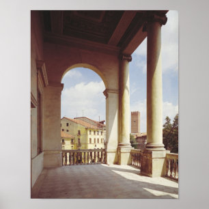 Detail van de galerij van de hoofdgevel, c.1550 poster