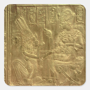 Detail van de Golden Shrine Vierkante Sticker