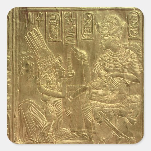 Detail van de Golden Shrine Vierkante Sticker (Voorkant)