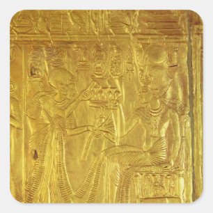 Detail van de Golden Shrine Vierkante Sticker