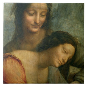 Detail van de Maagd en St. Anne van de Maagd Tegeltje