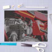 Detail van de Rode Motorfiets Tissuepapier (Craft)