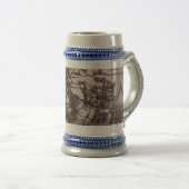 Detail van de vier paarden van de Apocalyps Bierpul (Voorkant rechts)