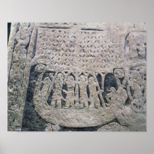 Detail van een afbeelding steen poster