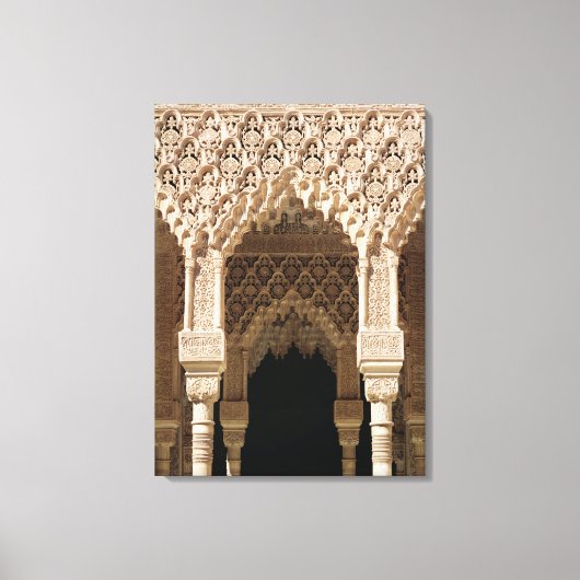 Detail van een galerijboog van het Hof Canvas Afdruk (Voorkant)