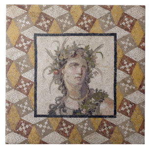 Detail van een Roman Mozaïekvloerpaneel - Tegel Tegeltje