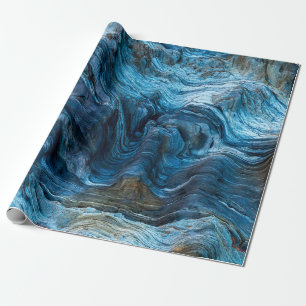 Detail van een rots met varianten van blauw. Rots  Cadeaupapier