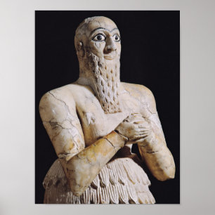 Detail van een standbeeld van Itur-Shamagen Poster