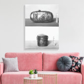 Detail van het deksel van een pyxide canvas afdruk (Insitu (Woonkamer))