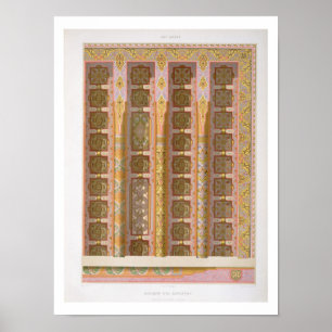 Detail van het grote plafond van de moskee van El- Poster