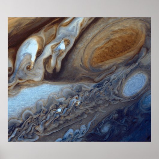 Detail van Jupiter Atmosphere Great Red Spot Poster (Voorkant)