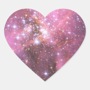 Detail van NGC 346 in Roze Hart Sticker