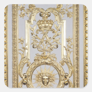 Detail van paneling vierkante sticker