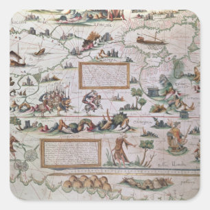 Detail van Siberië Vierkante Sticker