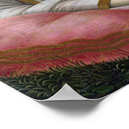 Detail van Venus, Venus en Mars door Botticelli Poster (Hoek)