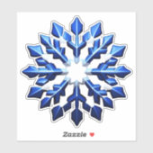 Detailed Blue Snowflake Sticker (Vel)