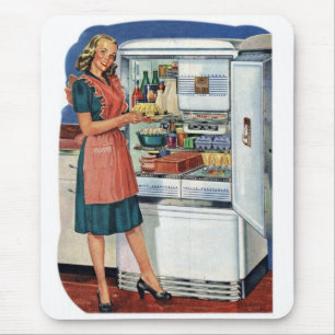 detailhandel, 50s keuken, volledige koelkast muismat
