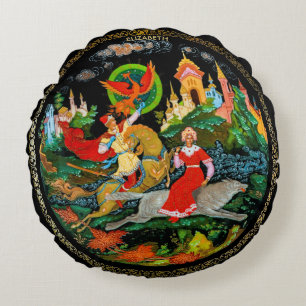  detailhandelaar Russische feiale fantasy kleurig Rond Kussen