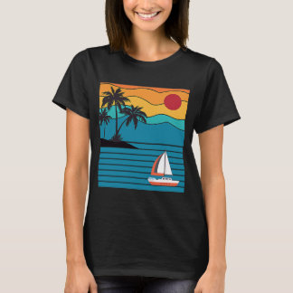  detailhandelboot 80s 70s Stijlzeilboot T-shirt