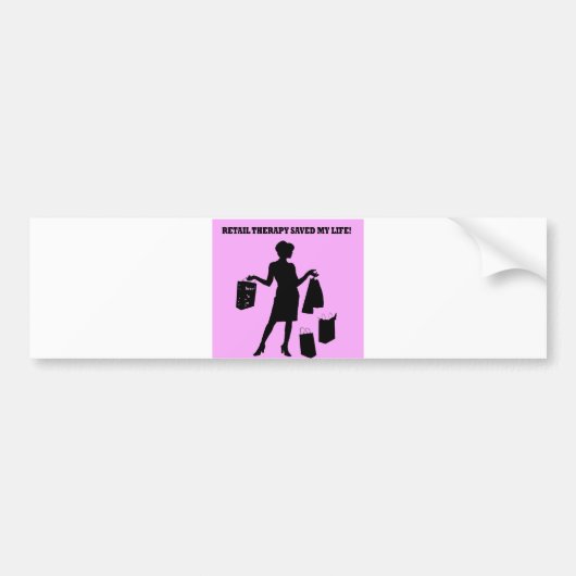 detailhandelstherapie bumpersticker (Voorkant)