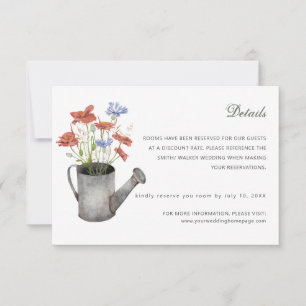 detailkaart voor oosterse weide wildbloemen RSVP kaartje