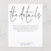 Details begrotingsbruiloft elegante scriptbehuizin (Voorkant)