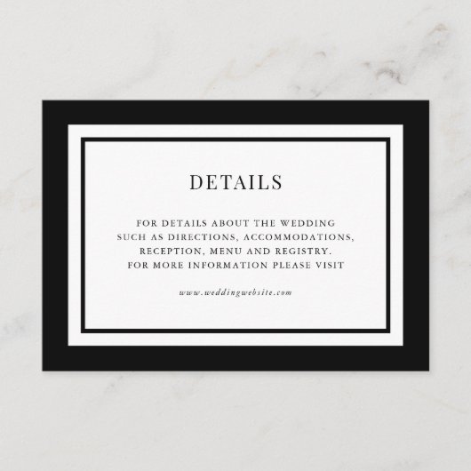 Details bewerkbare rand kleurhuwelijk informatiekaartje (Voorkant)