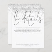 Details budgetbruiloft Silver Glitter Enclosure (Voorkant / Achterkant)