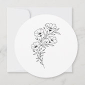 Détails Carte de code QR Mariage noir et blanc (Dos)