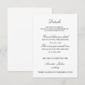 détails carte faire-part de mariage bundle (Devant / Derrière)