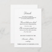 détails carte faire-part de mariage ensemble (Devant / Derrière)