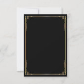 Détails Carte Mariage Art Déco 20s Black Gold (Dos)