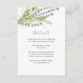 Détails Carte Mariage Boîtier Aquarelle Lavande (Devant)