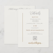 Détails Carte Mariage minimaliste (Devant / Derrière)