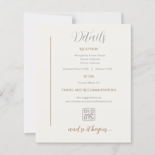 Détails Carte Mariage minimaliste (Devant)
